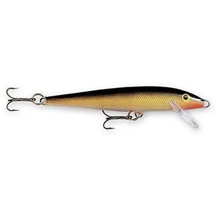 Rapala Original Floating Lure 1 12, 116 Oz, Gold, Floating F03G